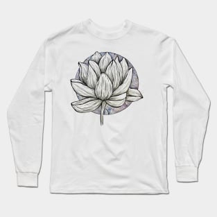 Lotus Flower Abstract VI Long Sleeve T-Shirt